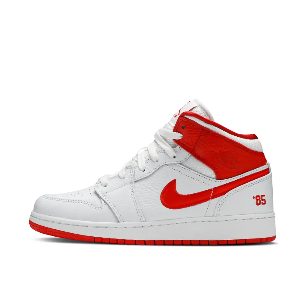 Air Jordan 1 Mid 85 White Red Blue GS 