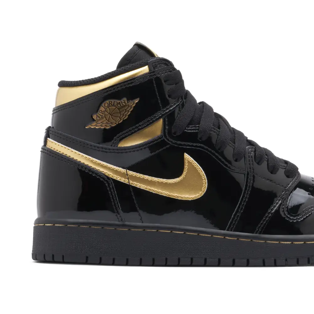 Air Jordan 1 Retro High OG GS Black Metallic Gold 