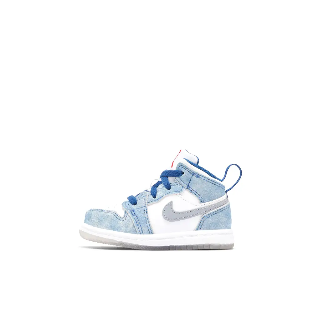 Air Jordan 1 Mid SE French Blue Fire Red TD
