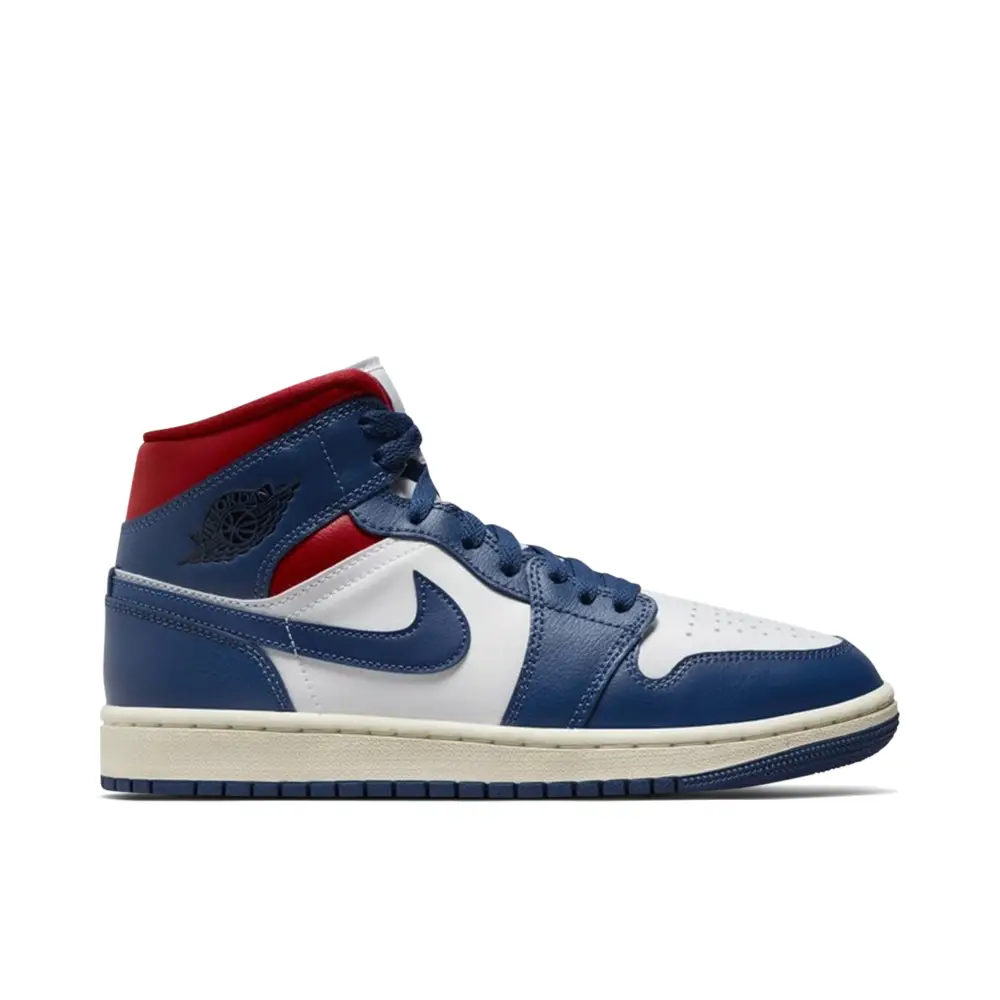 Air Jordan 1 Mid White French Blue Red 