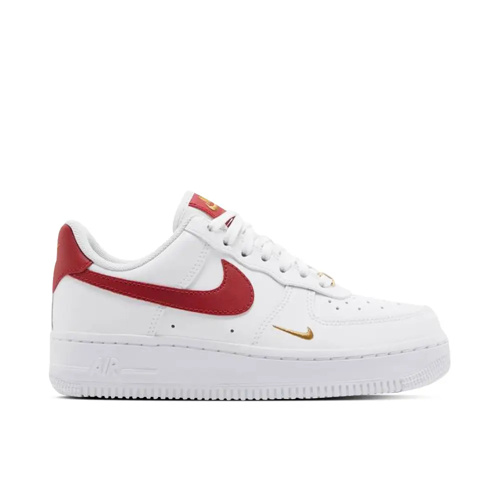Nike Air Force 1 Low Essential Gym Red Mini Swoosh Womens 