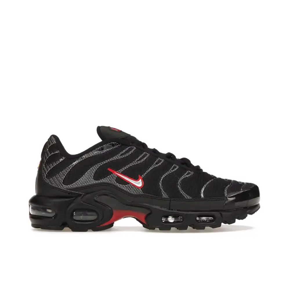 Nike Air Max Plus Black University Red Metallic Silver 
