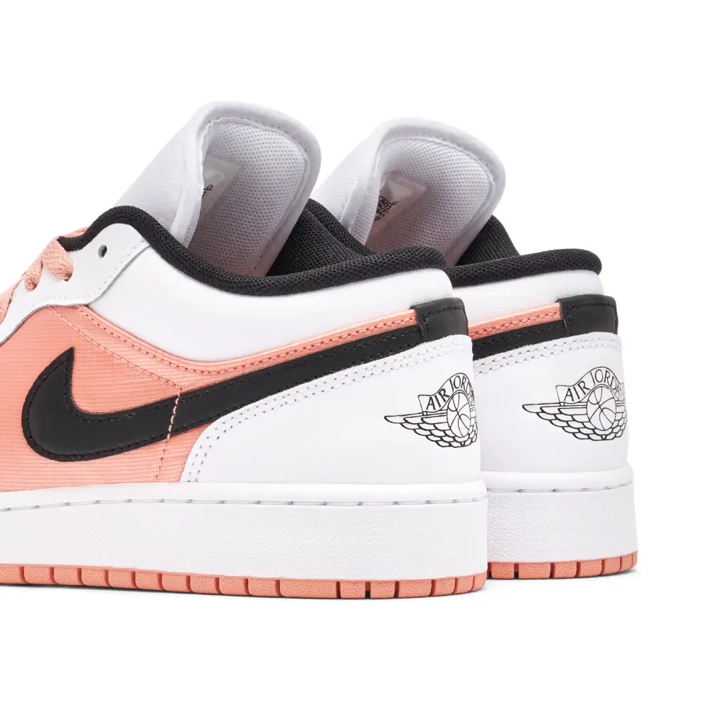 Air Jordan 1 Low White Light Madder Root GS 