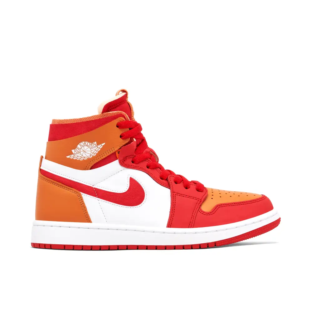 Air Jordan 1 High Zoom CMFT Fire Red Curry Womens 