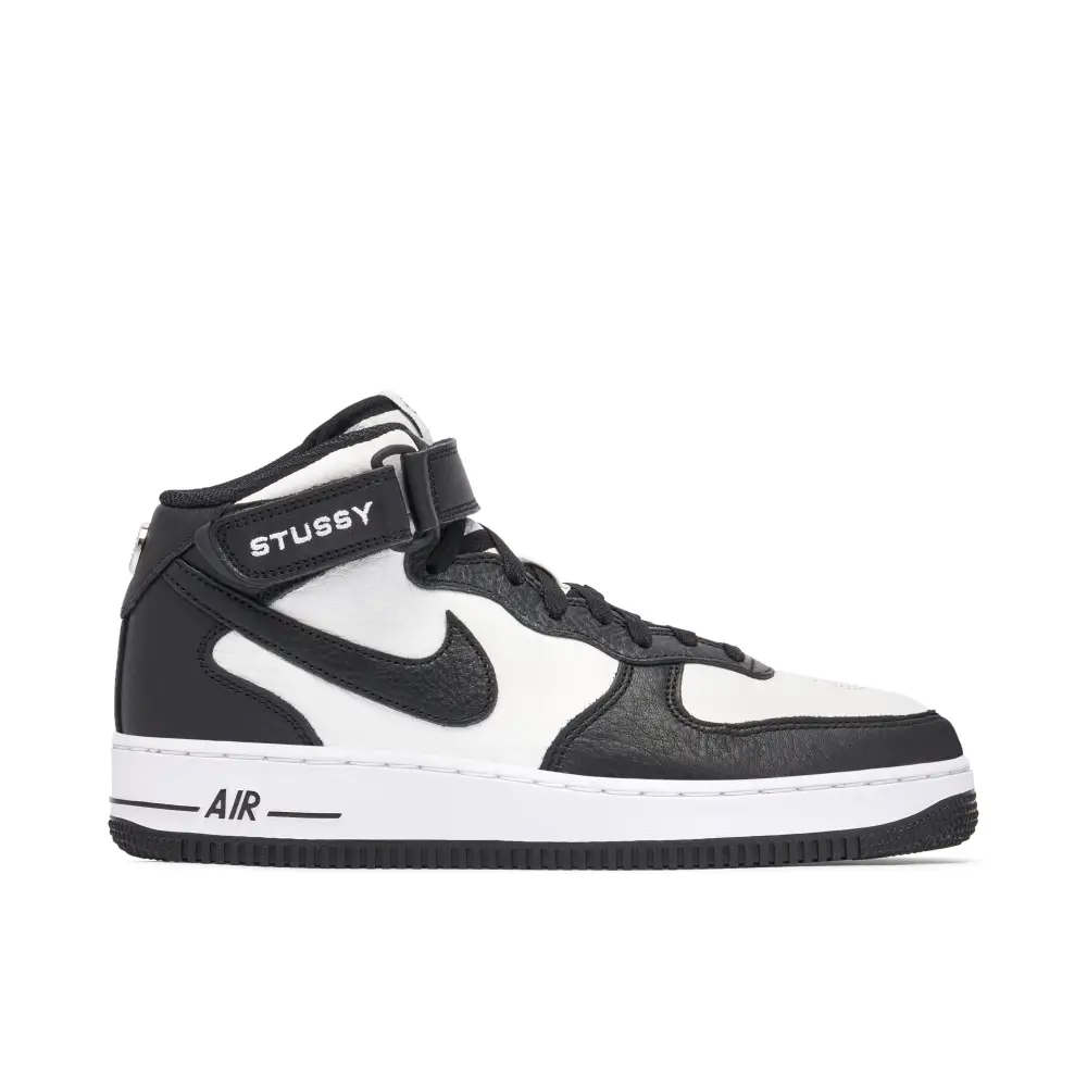 Stussy x Nike Air Force 1 Mid Black White CF91396