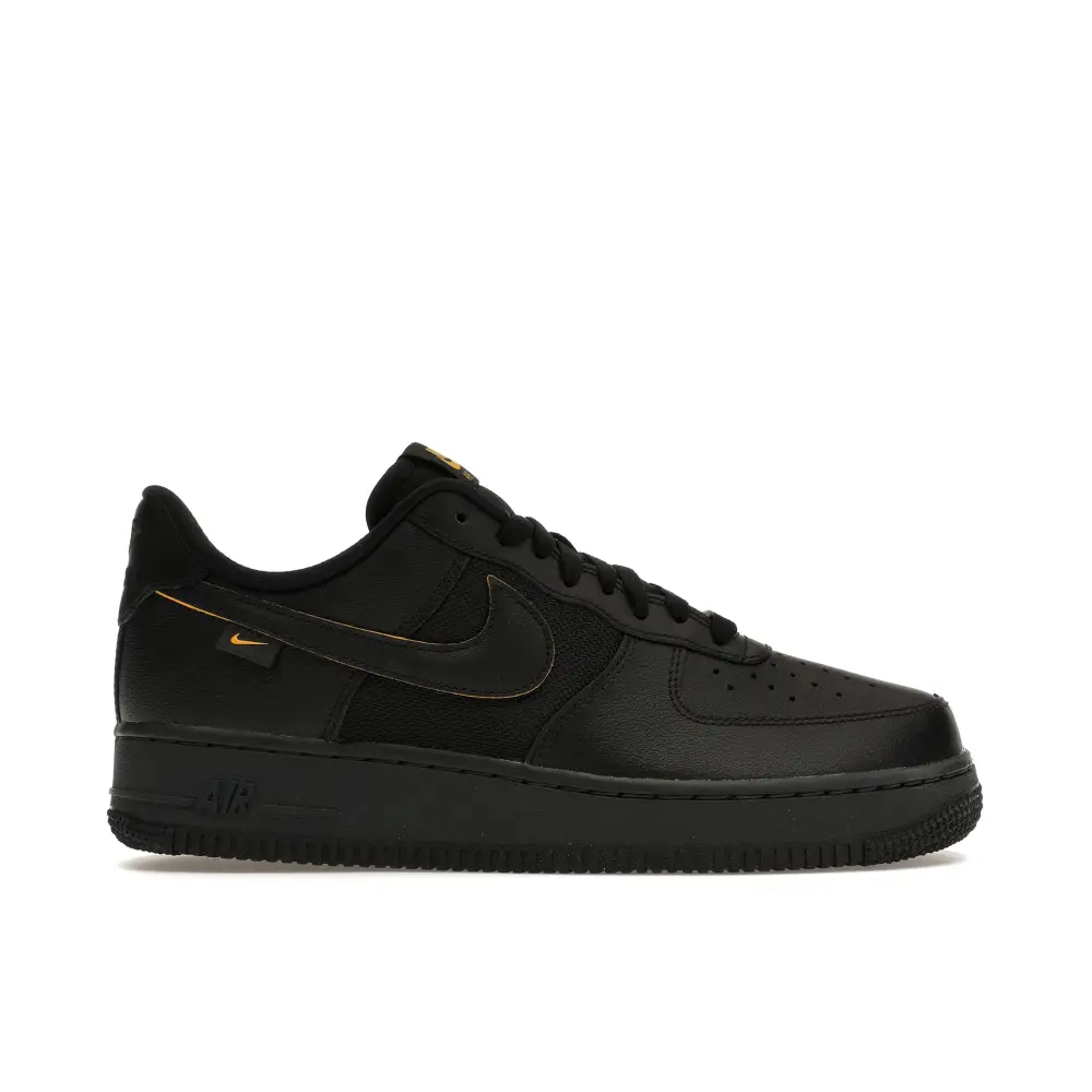 Nike Air Force 1 Low Ballistic Mesh Black University Gold 