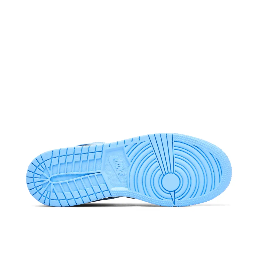 Air Jordan 1 Mid University Blue Black GS 