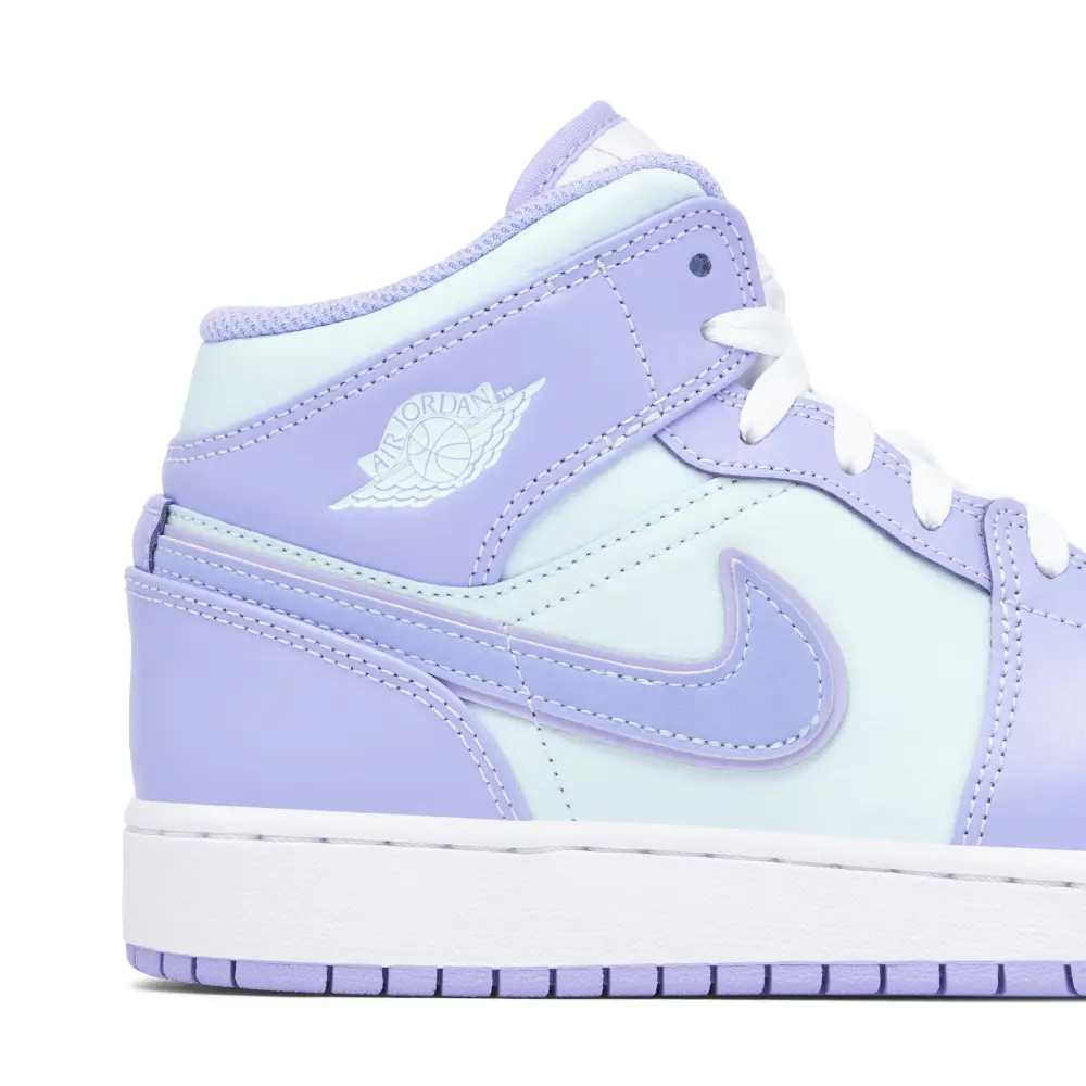 Air Jordan 1 Mid GS Purple Aqua