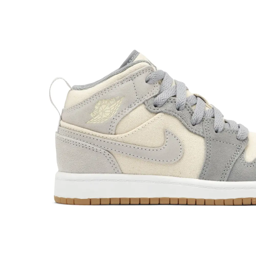 Air Jordan 1 Mid SE Coconut Milk Grey PS