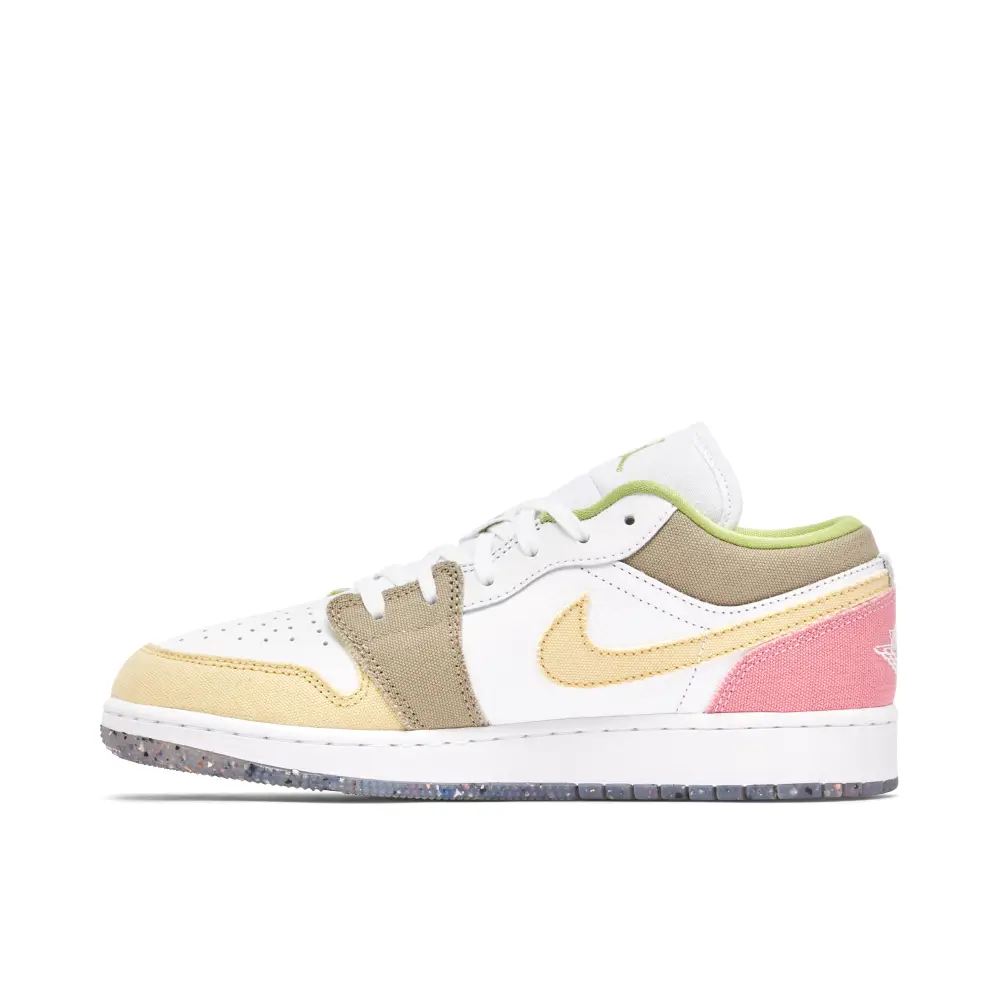 Air Jordan 1 Low Pastel Pink Green GS 