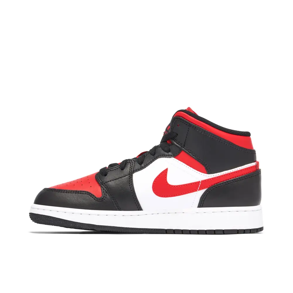 Air Jordan 1 Mid Bred Toe White GS 