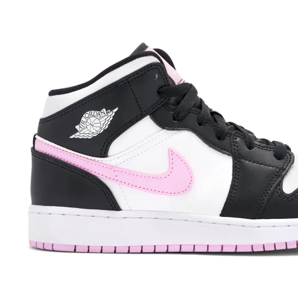 Air Jordan 1 MID GS White Black Light Arctic Pink 
