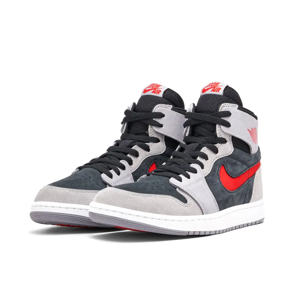 Air Jordan 1 High Zoom Air CMFT 2 Grey Fire Red