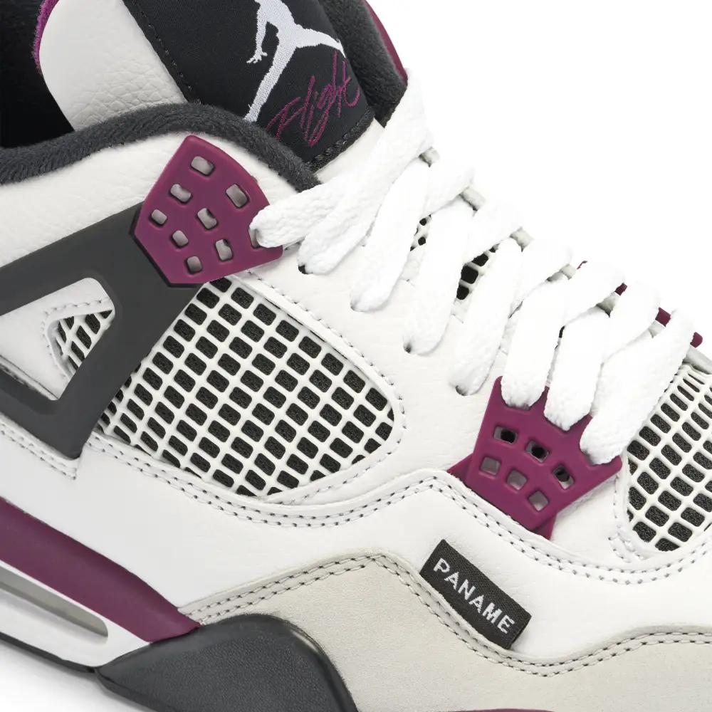 Air Jordan 4 x PSG White Neutral Grey Bordeaux