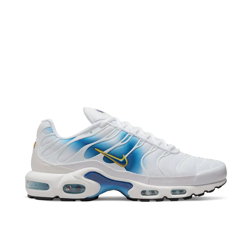 Nike Air Max Plus Spray Paint Swoosh White Blue 