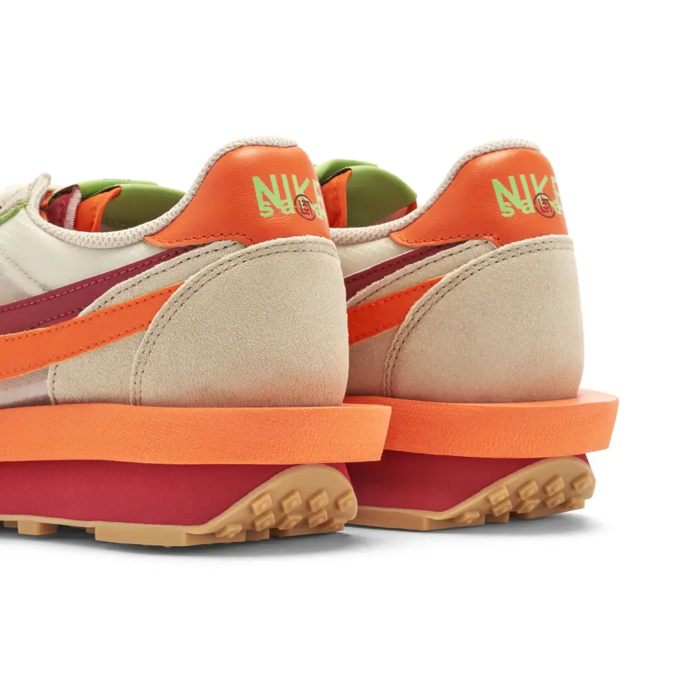 Nike LDWaffle x CLOT x Sacai Net Orange Blaze