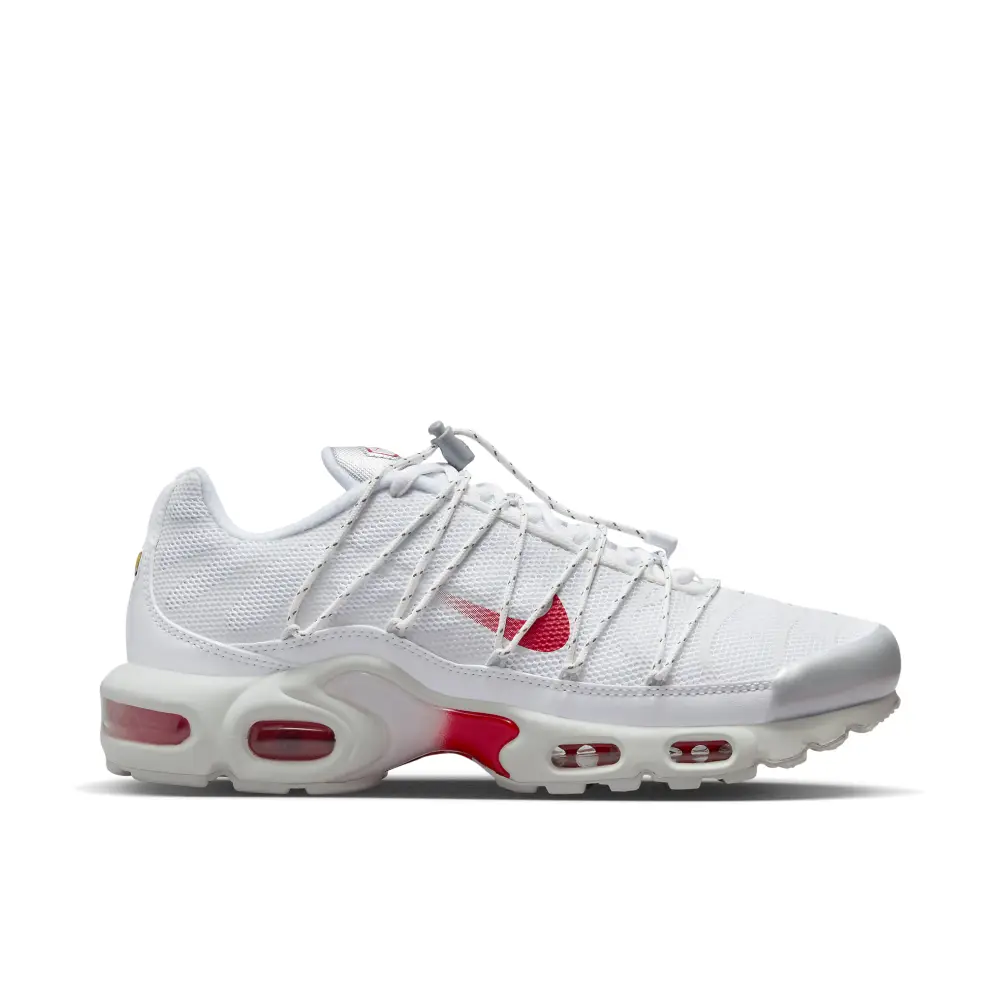 Nike Air Max Plus Lace Toggle White University Red Womens 802936