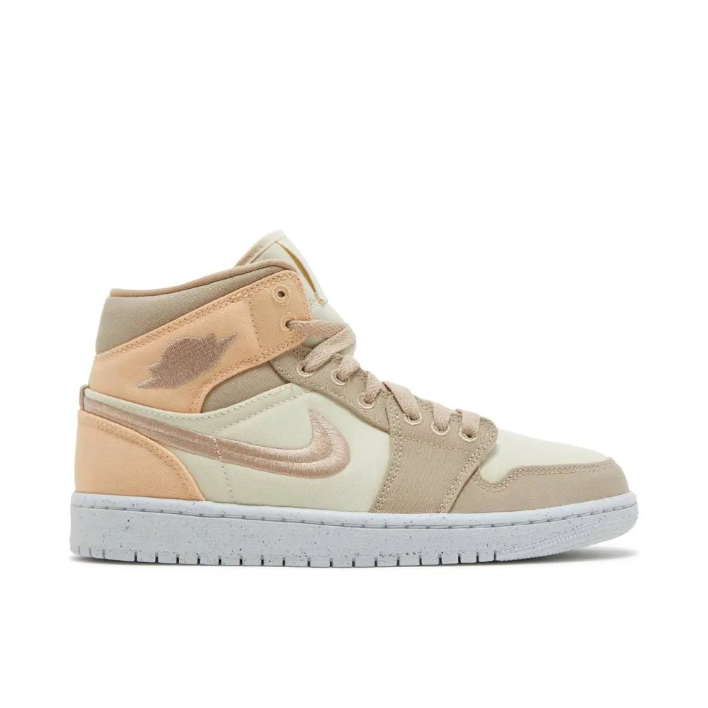 Air Jordan 1 Mid SE Muslin Canvas Womens 