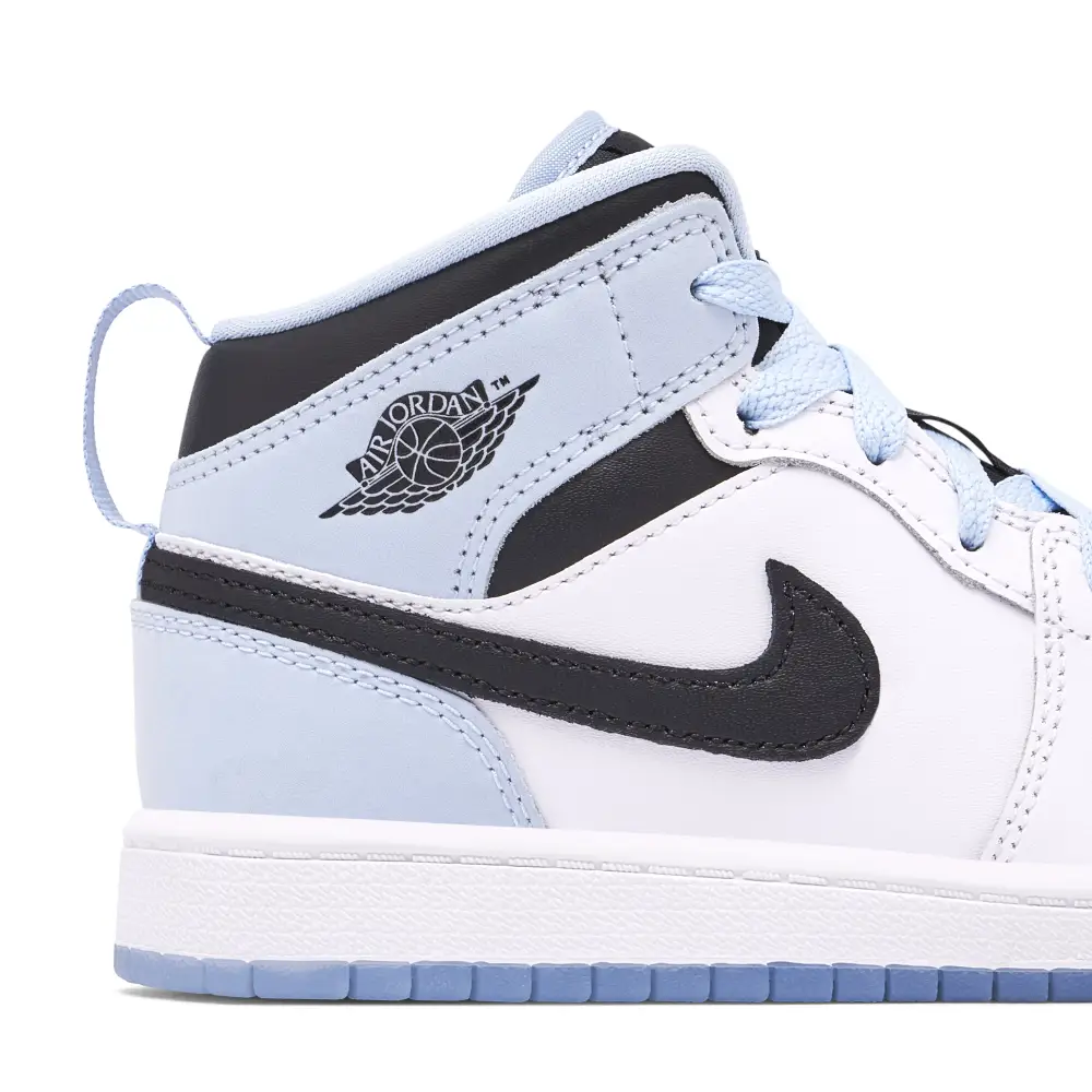 Air Jordan 1 Mid SE White Ice Blue PS 