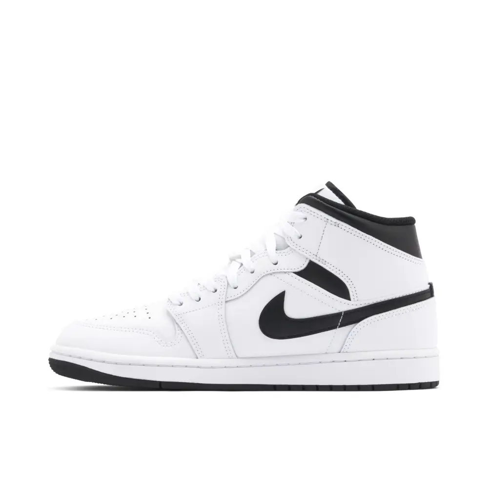Air Jordan 1 Mid White Black 