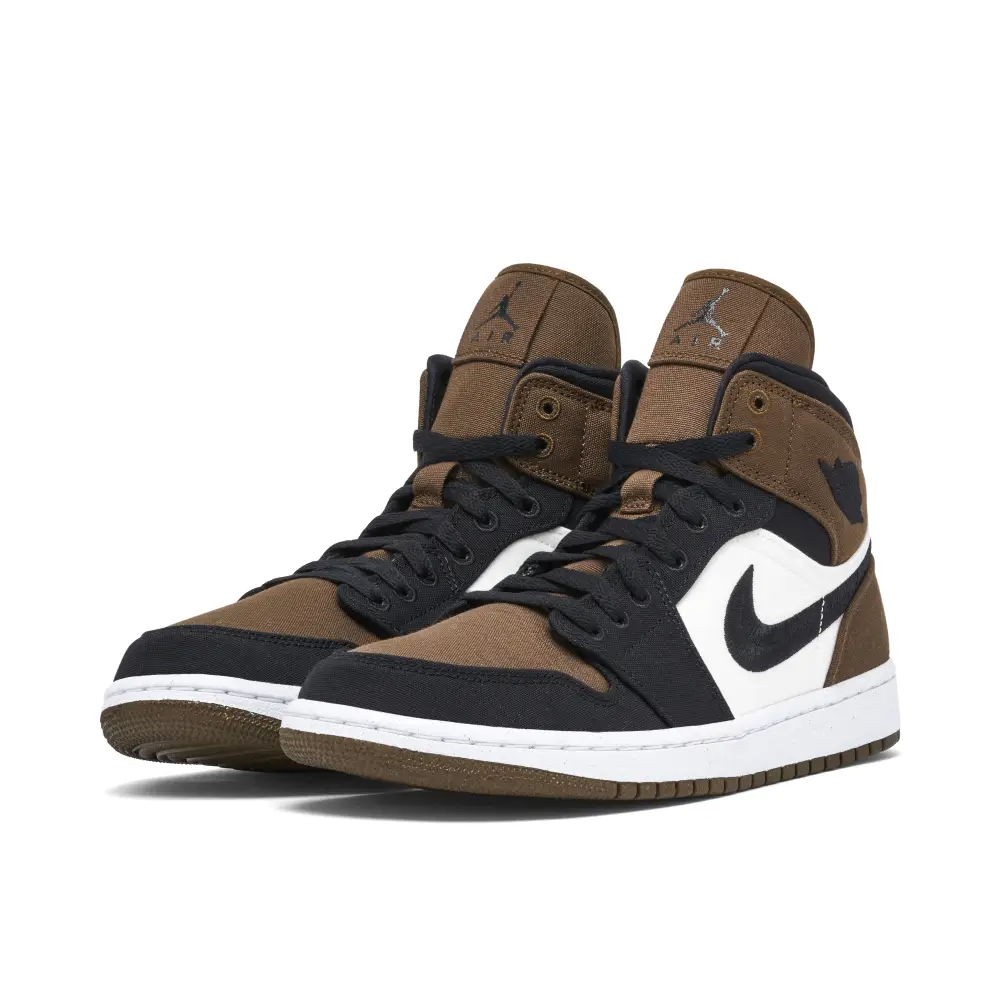 Air Jordan 1 Mid SE Olive Toe Womens 