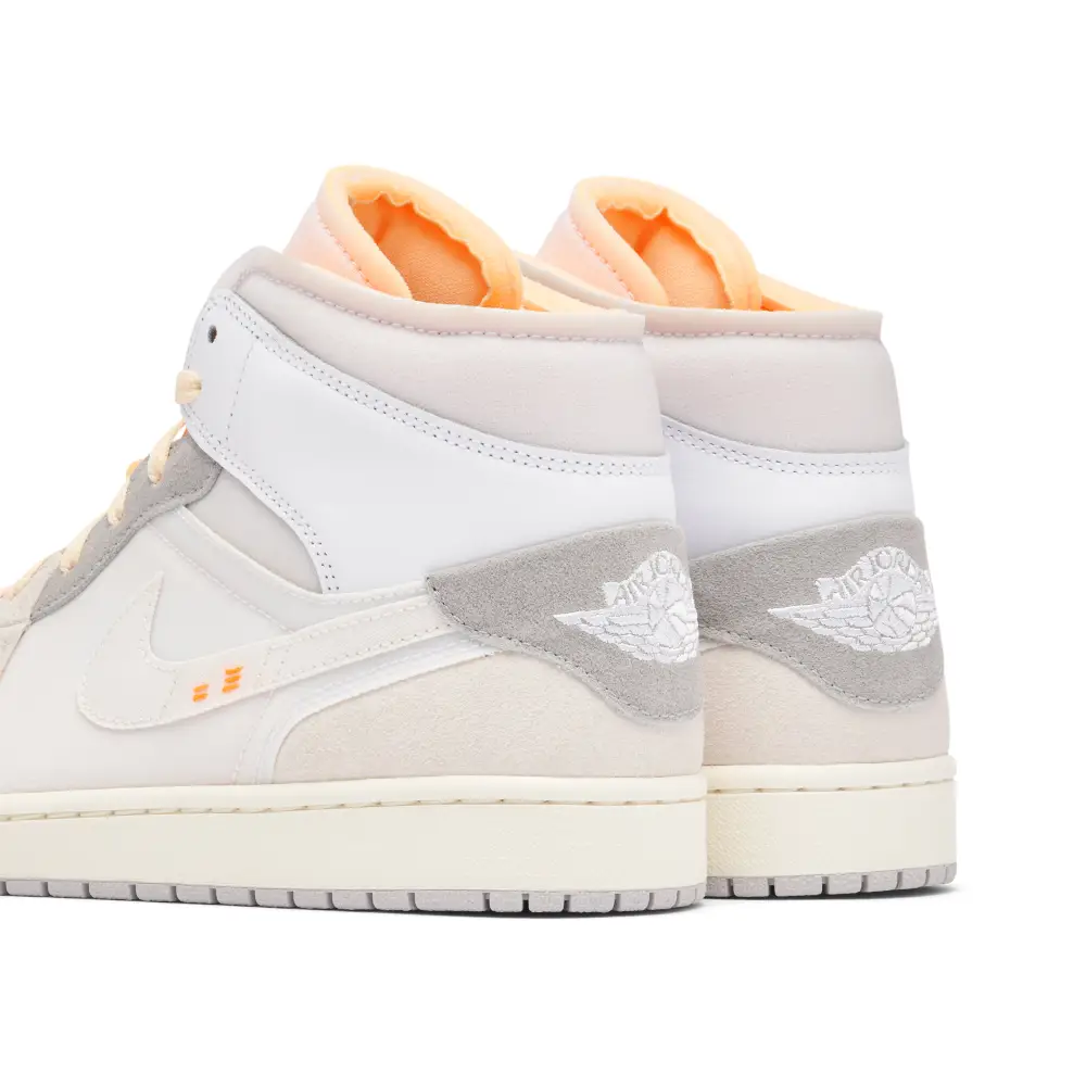 Air Jordan 1 Mid Craft Inside Out White Grey 