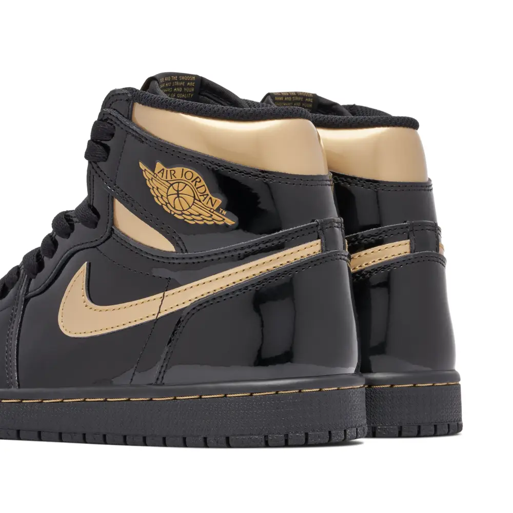Air Jordan 1 High OG Patent Black Gold 