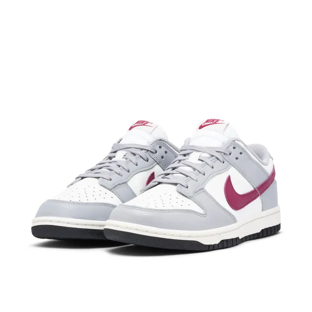 Nike Dunk Low Grey White Burgundy Womens 