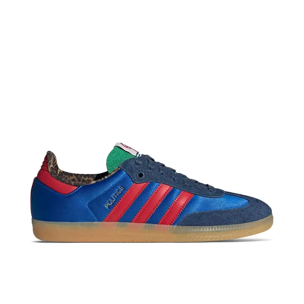 adidas Samba x Politics Blue Bird Scarlet 