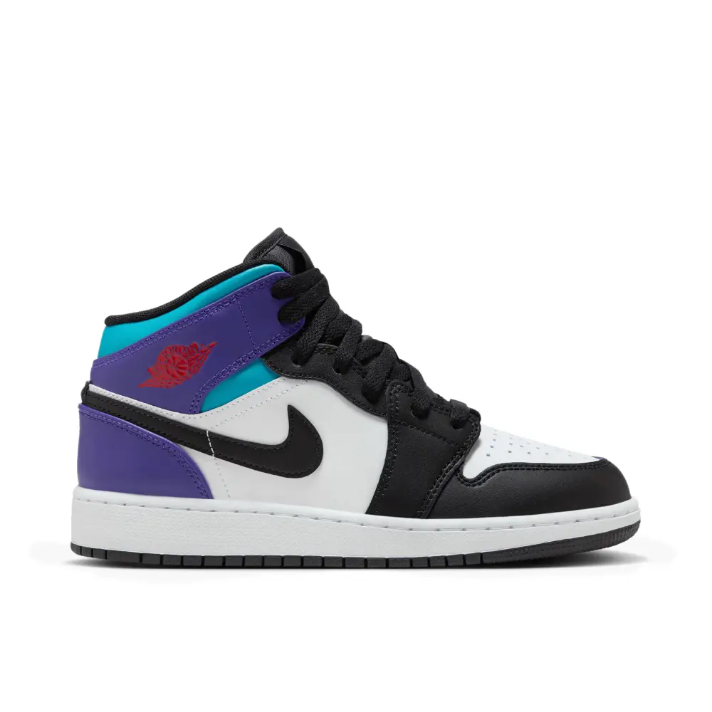 Air Jordan 1 Mid Teal Purple GS 