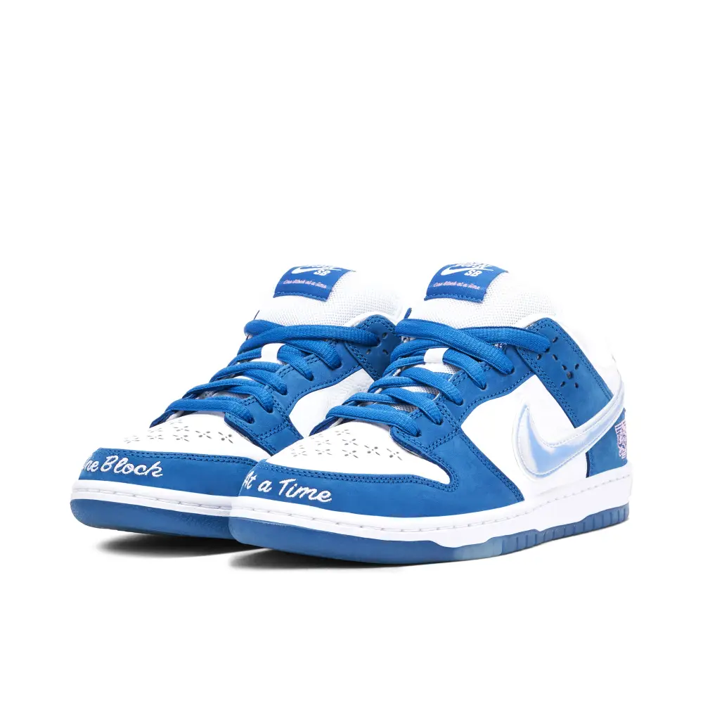 Nike SB Dunk Low x Born x Raised White Blue 