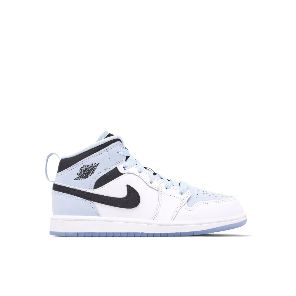 Air Jordan 1 Mid SE White Ice Blue PS 