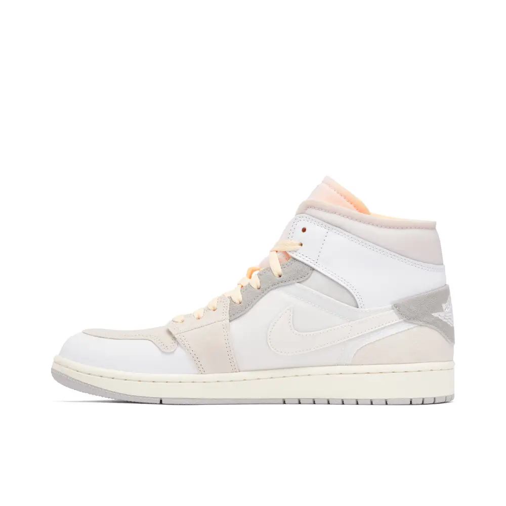 Air Jordan 1 Mid Craft Inside Out White Grey 