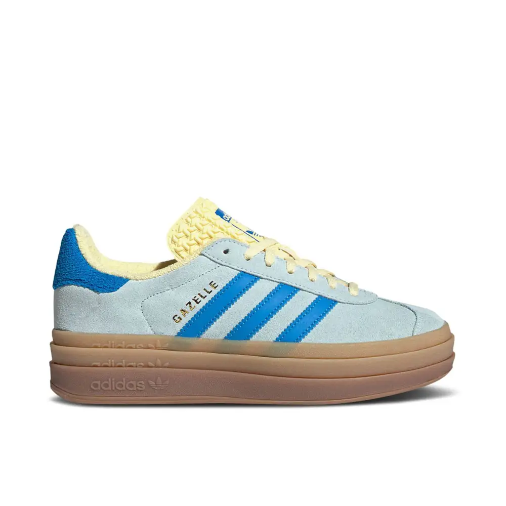 adidas Gazelle Bold Almost Blue Yellow Womens 