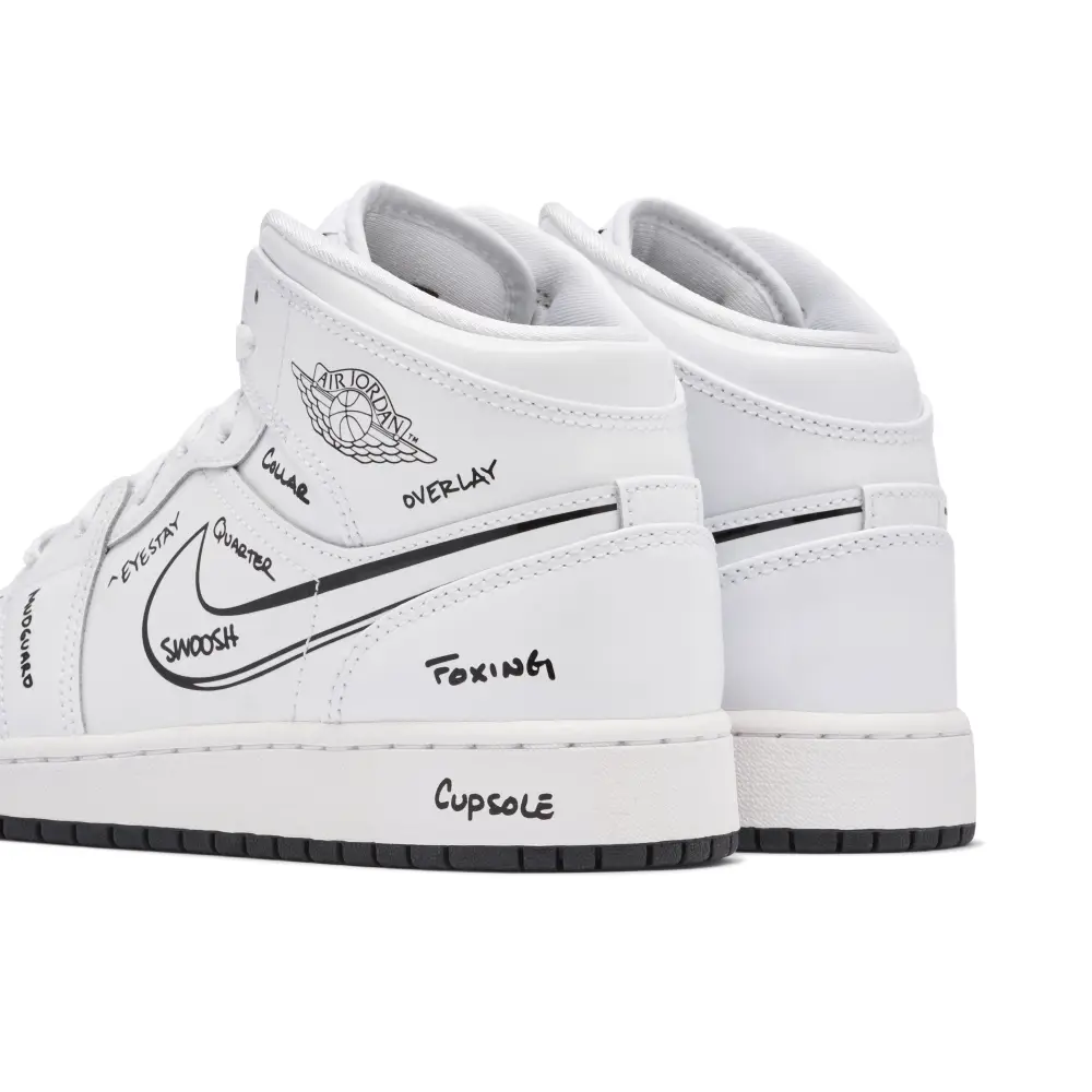 Air Jordan 1 Mid Schematic GS 