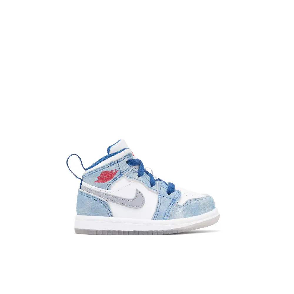 Air Jordan 1 Mid SE French Blue Fire Red TD 