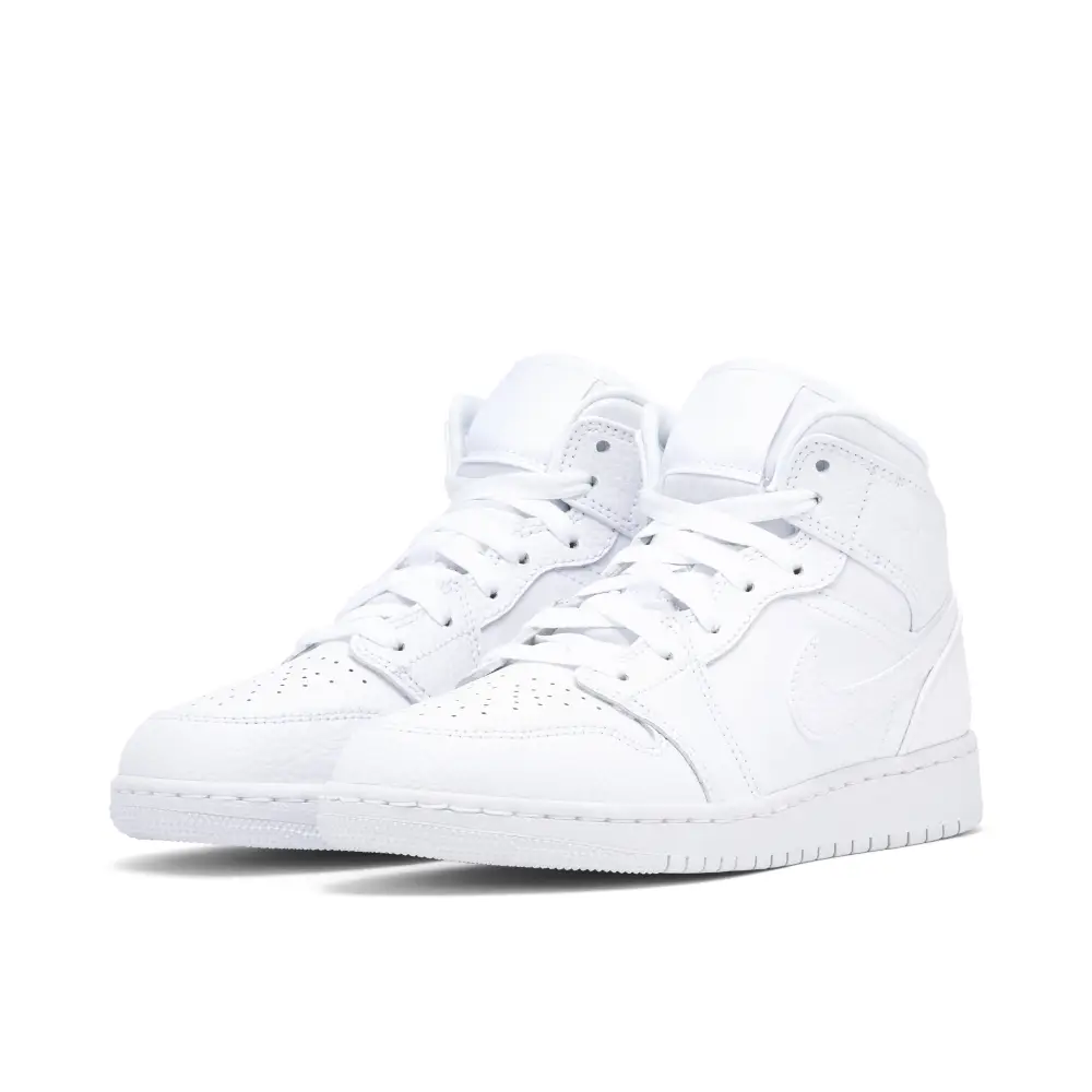 Air Jordan 1 Mid Triple White GS