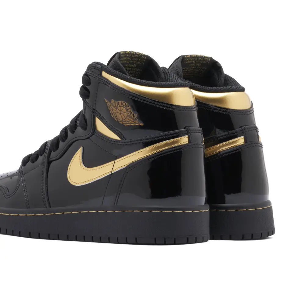Air Jordan 1 Retro High OG GS Black Metallic Gold 