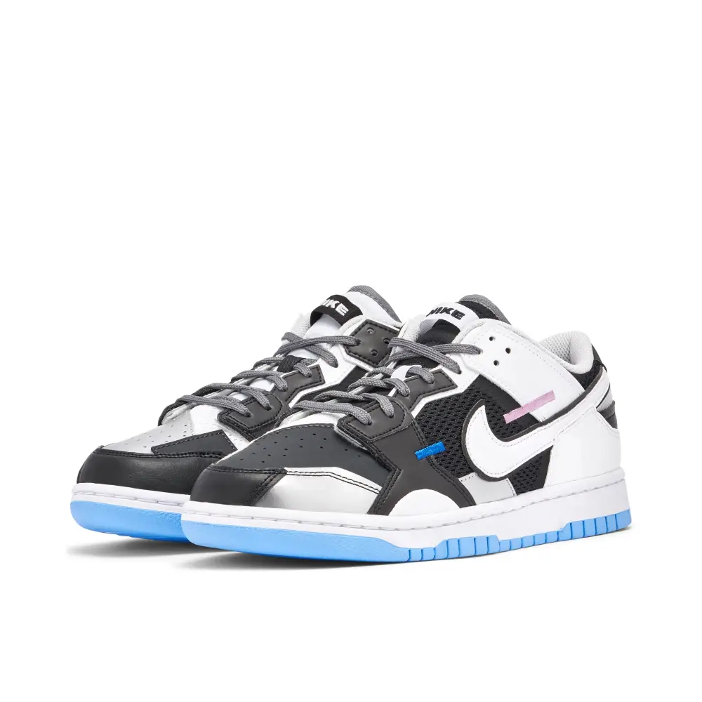 Nike Dunk Scrap Mismatch Black White Blue