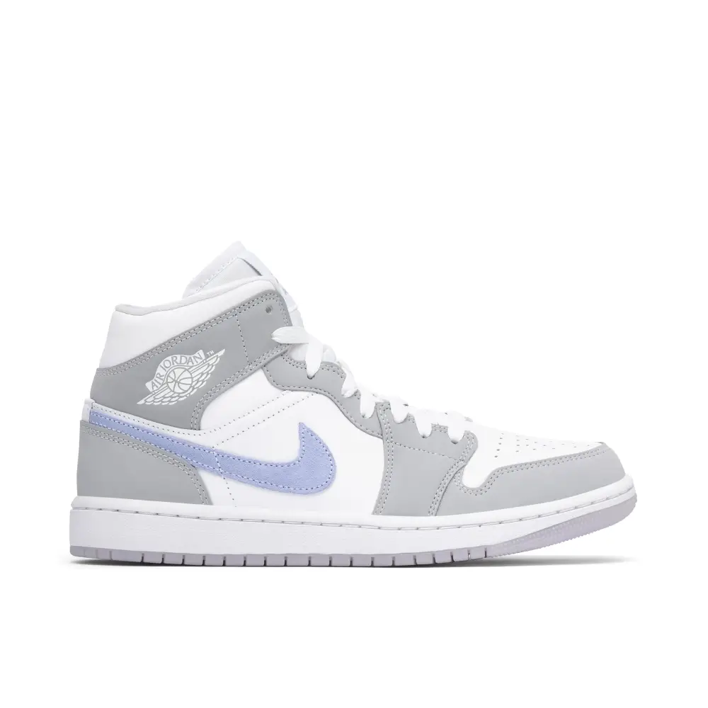 Air Jordan 1 Mid Grey Blue Womens 