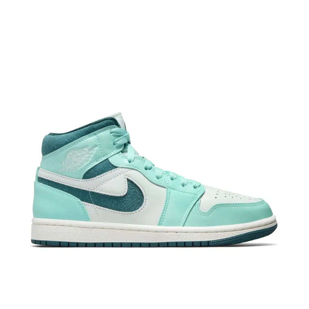 Air Jordan 1 Mid Teal Chenille Womens 