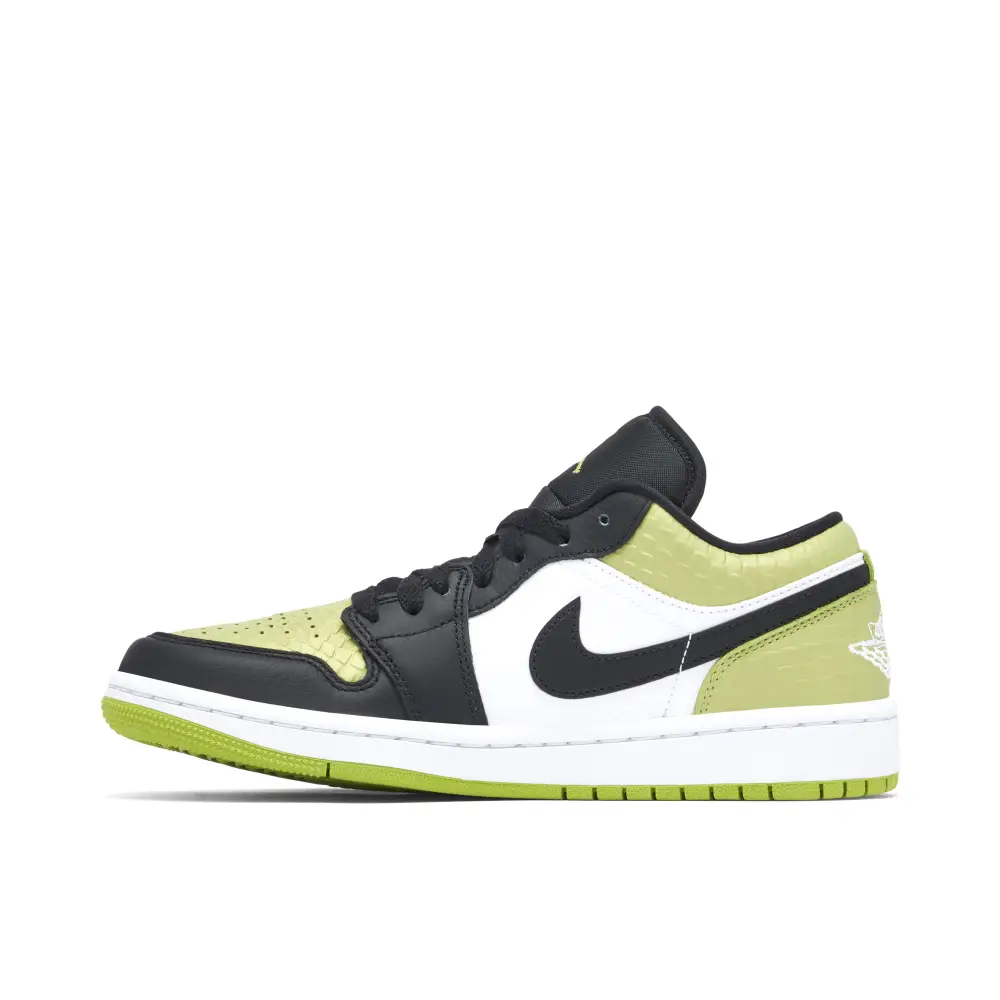 Air Jordan 1 Low Snakeskin Vivid Green Womens 