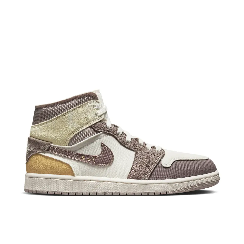 Air Jordan 1 Mid Craft Inside Out Tan Brown 