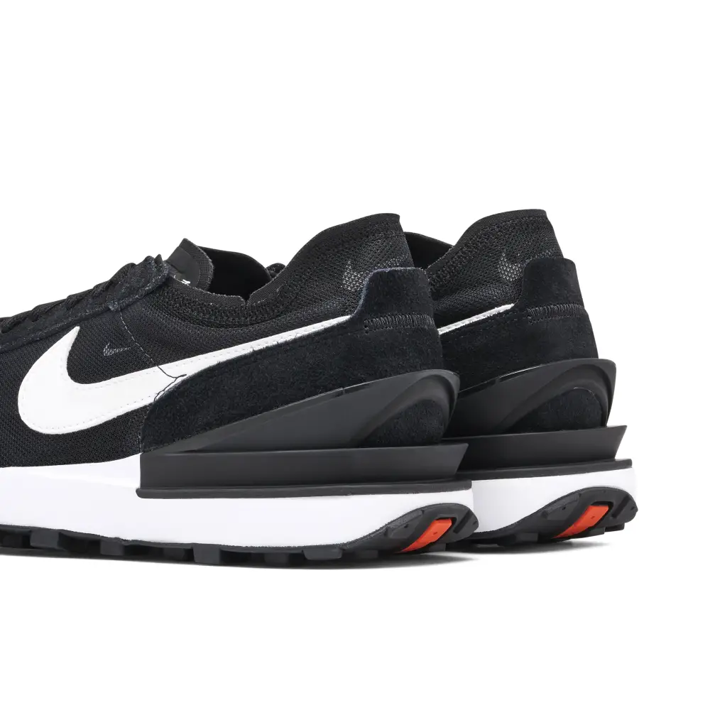 Nike Waffle One Black White Swoosh 