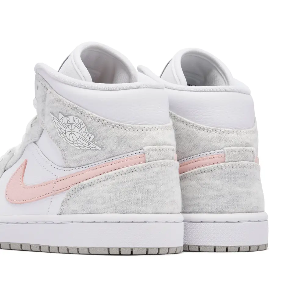 Air Jordan 1 Mid White Light Iron Ore Womens