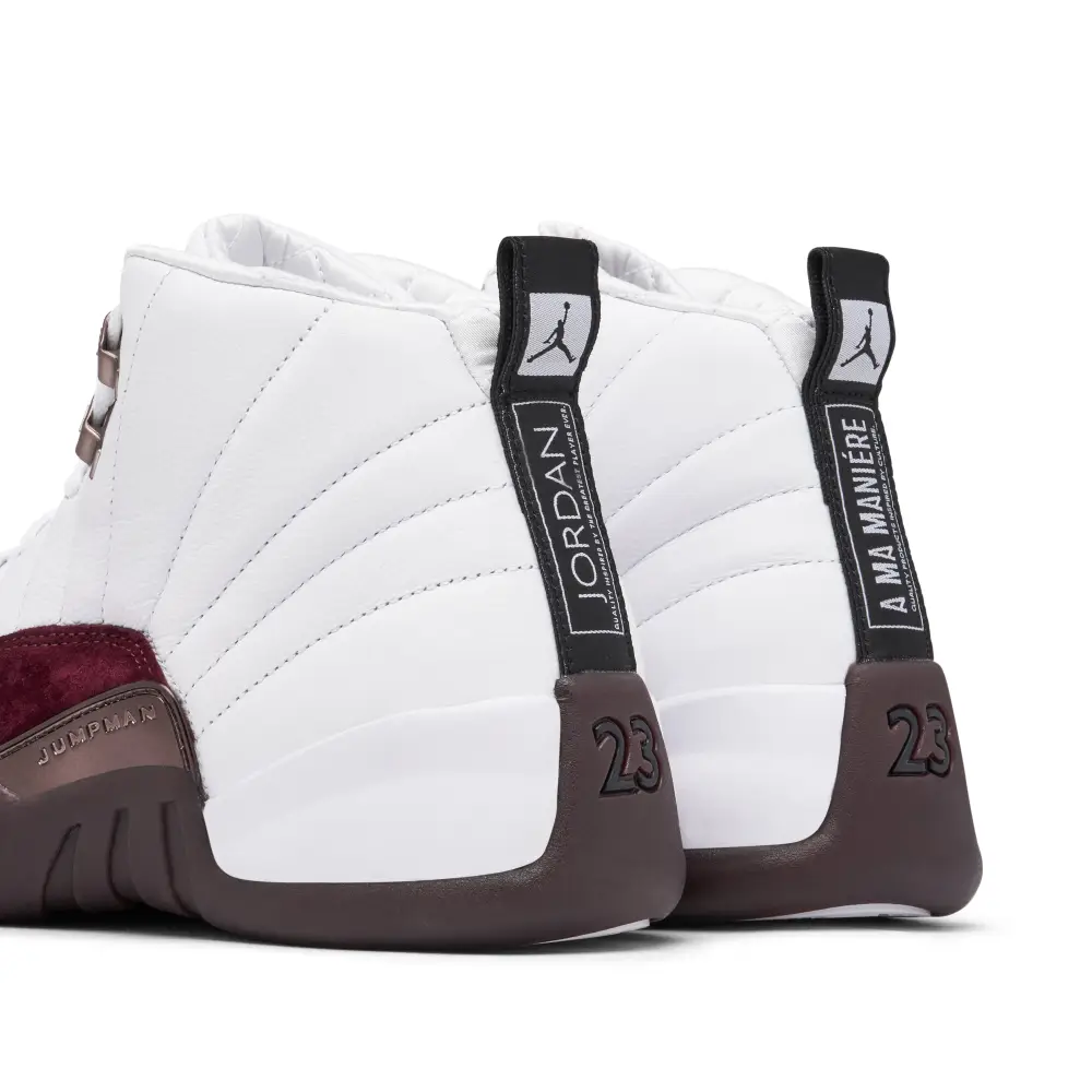 Air Jordan 12 x A Ma Maniere White Burgundy Crush 