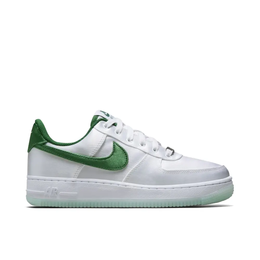 Nike Air Force 1 Low '07 Satin White Green Womens 