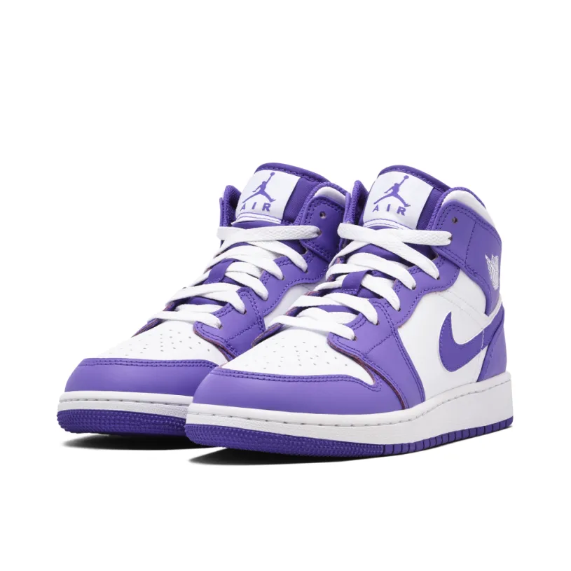 Air Jordan 1 Mid Purple Venom GS 