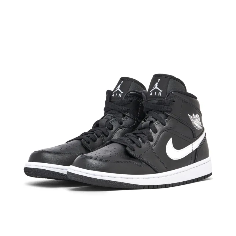 Air Jordan 1 Mid Black White Womens 