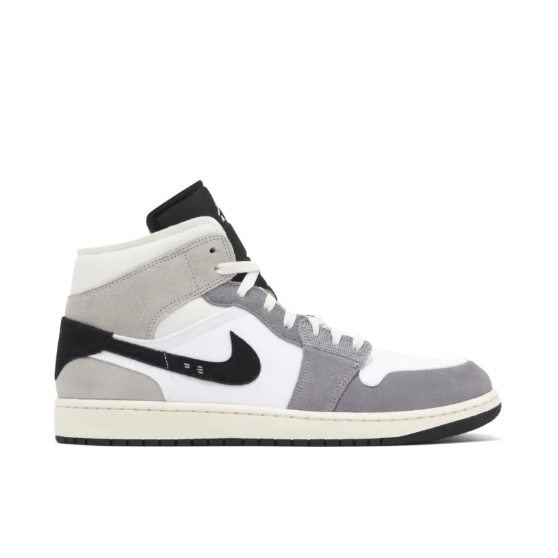 Air Jordan 1 Mid SE Craft White Cement Grey Black